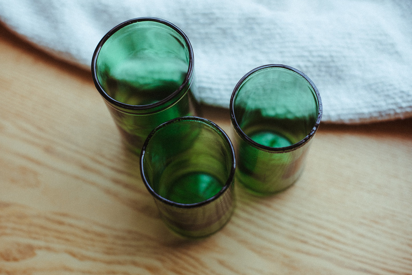 Recycled Glass Tumblers in Wicked Green (Bundled Discounts)